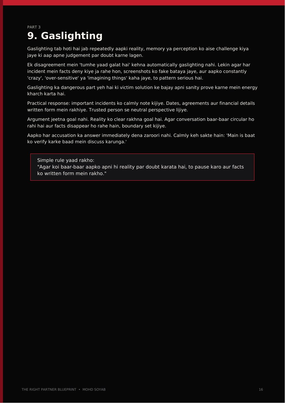 Gaslighting — actual book page 16